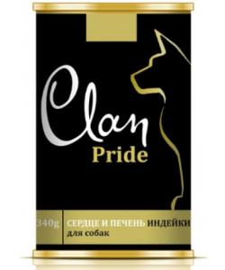 Clan Pride консервы для собак, сердце и печень индейки в желе 