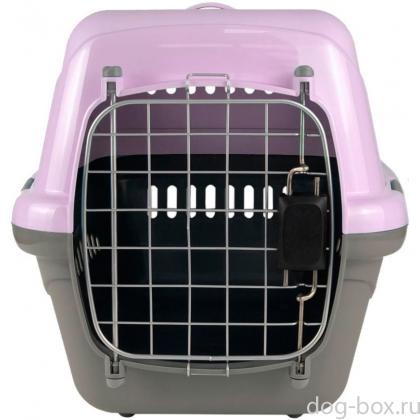 Зооэкспресс Переноска для животных "Турне" M АВИА с металлической дверцей 54,5*36*34см, фиолетовая-0