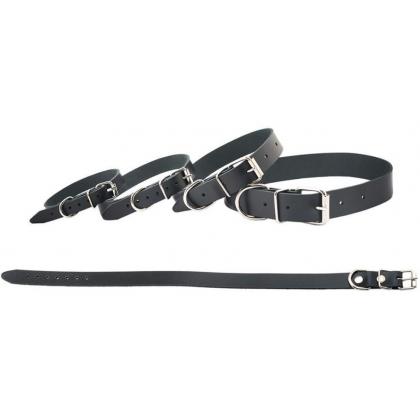 Ошейник кожаный черный "Лайт" 25мм, 45-57см-1