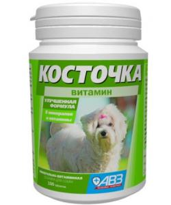 Подкормка «Косточка» минерально-витаминная для щенков и собак, 100таб.