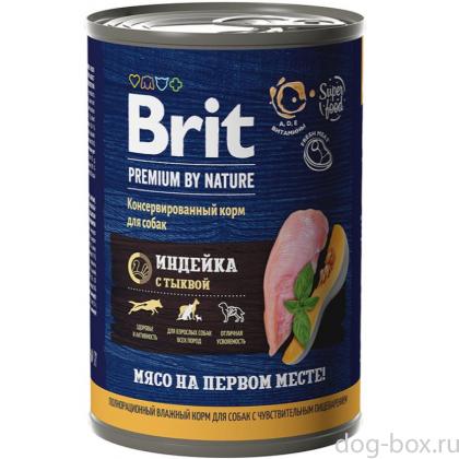 Premium by Nature консервы с индейкой и тыквой для взрослых собак с чувствительным пищеварением-0