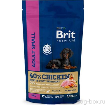Сухой корм премиум класса с курицей для взрослых собак мелких пород (1–10 кг)-0