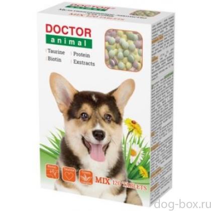 Мультивитаминное лакомство Doctor Animal Mix, для собак, 120 таблеток-0