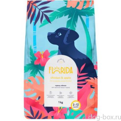 Сухой корм для щенков малых пород с курицей и яблоком-0