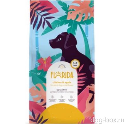 Сухой корм для взрослых собак малых пород с курицей и яблоком-0