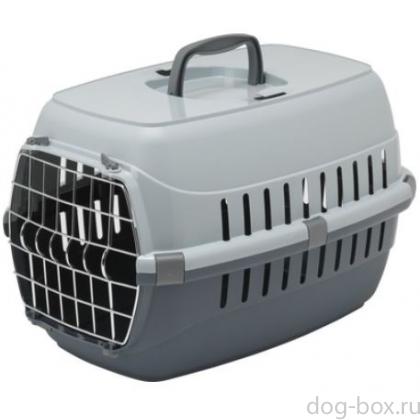 Переноска Roadrunner с металлической дверцей, 48,5*32,3*30,1см, серая-0