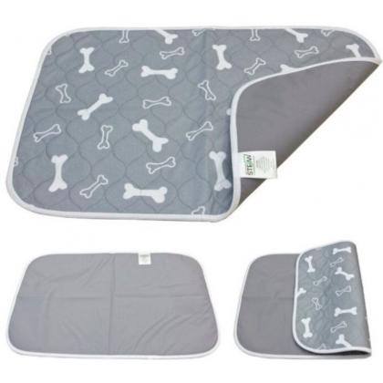 Пелёнка впитывающая многоразовая для животных, серая, 80х90см-2