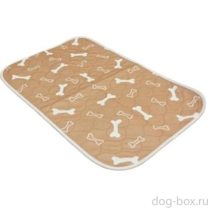 Пелёнка впитывающая многоразовая для животных, коричневая, 50х70см-0