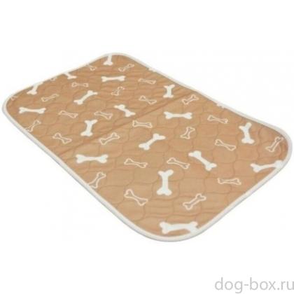 Пелёнка впитывающая многоразовая для животных, коричневая, 70х80см-0