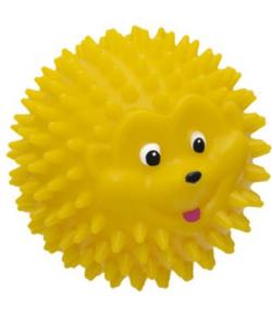 Игрушка для собак "Мяч - ежик", желтый, 8,3см
