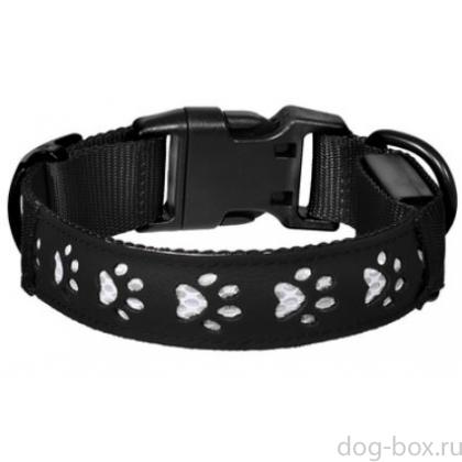 Светодиодный ошейник "Нокко", чёрный, размер S, 2,5x40см-0