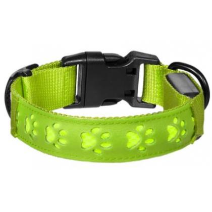 Светодиодный ошейник "Нокко", зелёный, размер S, 2,5x40см-1