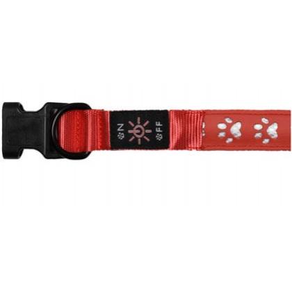 Светодиодный ошейник "Нокко", красный, размер S, 2,5x40см-2