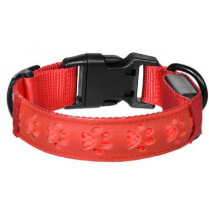 Светодиодный ошейник "Нокко", красный, размер S, 2,5x40см-1