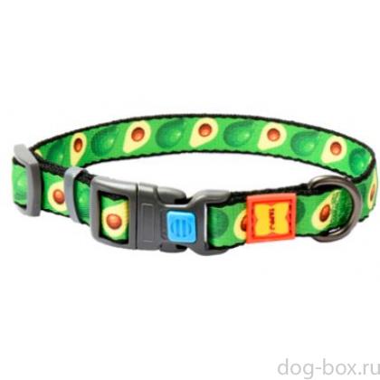 Ошейник "Блайнд" размер XL, 35-58см, с рисунком "Авокадо"-0