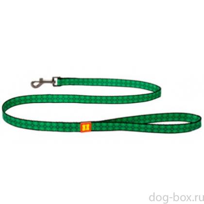 Поводок "Тайпан", 15 мм, 1.2 м, с рисунком "Зеленая шотландка"-0