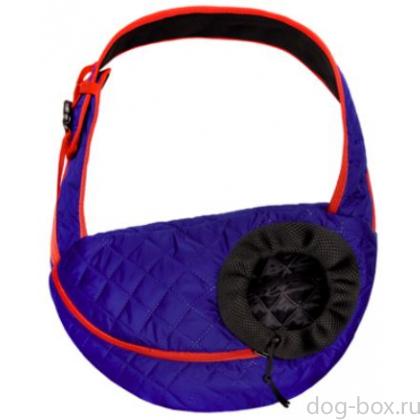 Сумка-слинг "Версаль" для животных, синяя, 40*19*30см-0