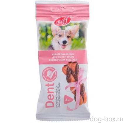 Жевательный снек DENT со вкусом лосося для собак мелких пород-0