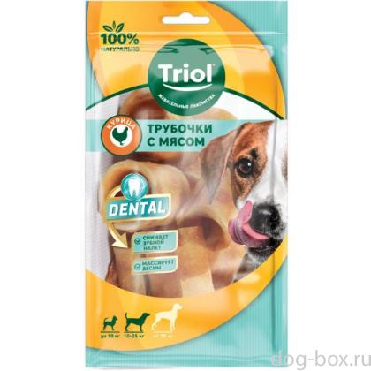 Трубочки-мини жевательные DENTAL с мясом курицы, 3см (уп.7шт.)-0