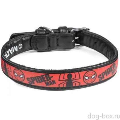Ошейник кожаный Marvel Человек-паук, размер M, 2*30-39см-0