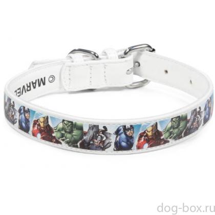 Ошейник кожаный Marvel Мстители, размер L, 2,5*38-49см-0