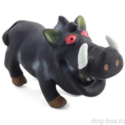 Игрушка для собак из латекса "Кабан хрюкающий", 17см-0