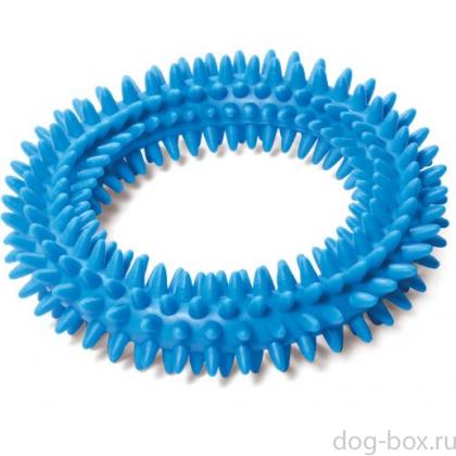 Игрушка для собак из цельнолитой резины "Кольцо с шипами", 11,5см-0