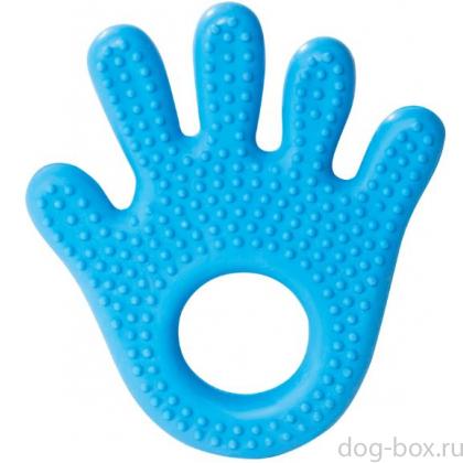 Игрушка для собак из цельнолитой резины "Ладошка", 9,5см-0