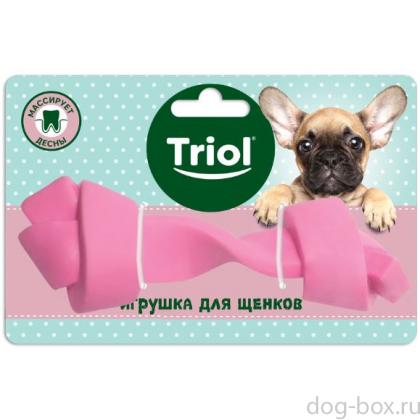 Игрушка для щенков "Кость узловая розовая" (серия PUPPY) 13,5см-0