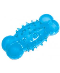 Игрушка для собак из термопластичной резины "Косточка шипованная с отверстиями", 13,5см