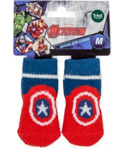 Носки для собак Marvel Капитан Америка, размер M, 3*7,5см