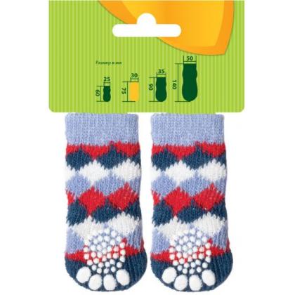 Носки для собак "Ромбы", размер M, 3*7,5см-1