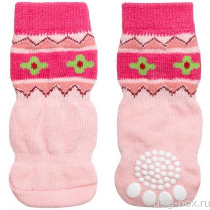 Носки для собак "Цветы", размер L (3,5*9см)-0