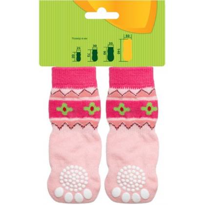 Носки для собак "Цветы", размер XL, 5*14см-2