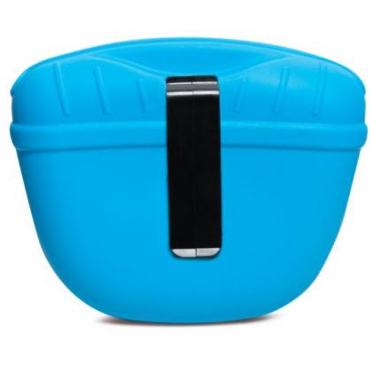 Сумка для лакомств силиконовая "Фитнес", голубая, 13*10,5см-2