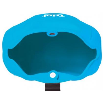 Сумка для лакомств силиконовая "Фитнес", голубая, 13*10,5см-1