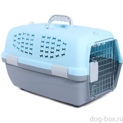 Переноска пластиковая для животных L, 60*39*35см, мятная (3662)-0