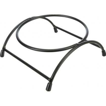 Миска на подставке, керамика/металл, 0.3л/ф13см, белый/зеленый (60749)-1