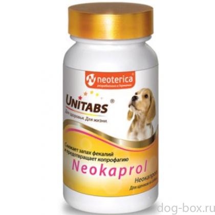 Кормовая добавка Neokaprol для снижения запаха фекалий у щенков и собак и предотвращения копрофагии, 100 таб.-0