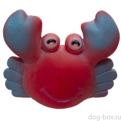 Игрушка для собак "Краб",  красный, 9*11см-0