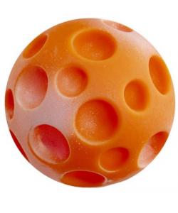Игрушка для собак "Мяч-луна" оранжевый,  винил, 11см