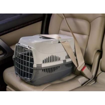 Переноска для животных "Спутник-1", 43*29*27,5см, темно-серая с белым-1