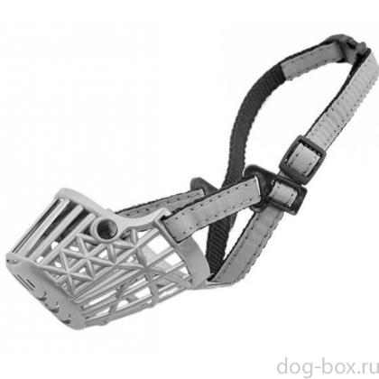 Намордник пластиковый №1 "Silver Reflex", светоотражающий, 14см (шпиц)-0