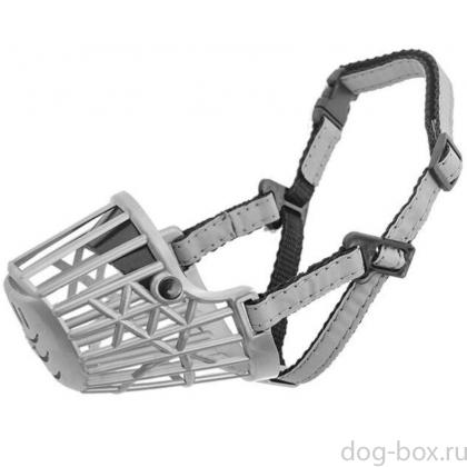 Намордник пластиковый №2 "Silver Reflex", светоотражающий, 17см (бордер-колли)-0