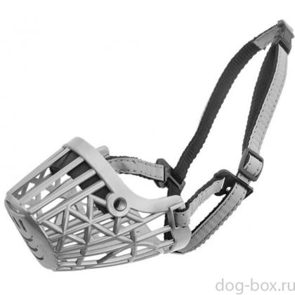 Намордник пластиковый №3 "Silver Reflex", светоотражающий, 20см (лабрадор)-0