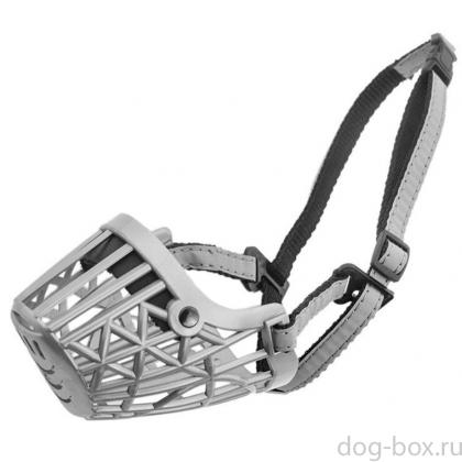 Намордник пластиковый №4 "Silver Reflex", светоотражающий, 23см (доберман)-0