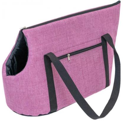 Сумка-переноска для мопсов, бишонов, розовая, 58*27*34см-1