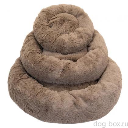 Лежак для животных CLOUD, искусственный мех, коричневый-0