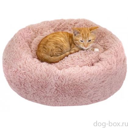 Лежак для животных CLOUD, искусственный мех, розовый-0