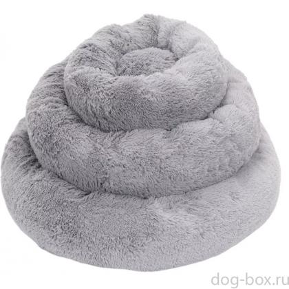 Лежак для животных CLOUD, искусственный мех, серый-0
